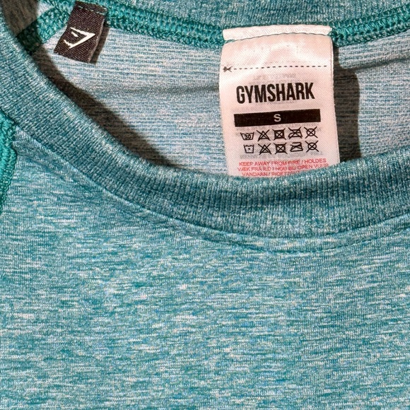 Gymshark Seamless Crop Top & Leggings Set Teal Women’s Activewear - Picture 7 of 7